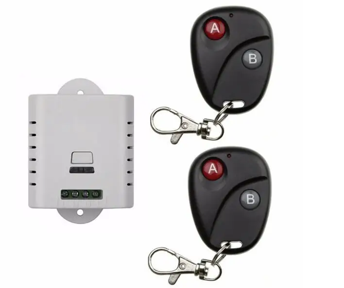

2016 new AC 85v 110v 120v 220v wireless remote control switch with manual button 1 receiver +2 transmitter inter-lock