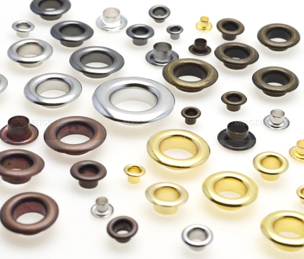 500pcs/pack Metal Eyelets Grommets 6MM 8MM for Leather Craft DIY