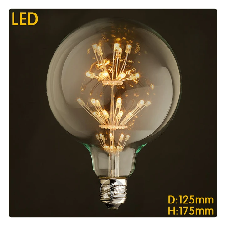 Monster Grote Promation Hoge Kwaliteit G125 ster LED Lamp LED E27 3 w 110 220 v Globe Retro Edison vintage Lamp Gloeilamp|edison vintage|retro edisonvintage edison light bulb AliExpress