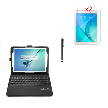 

Removable Wireless Bluetooth Keyboard Stand Leather Case +2 * Clear Films+ Stylus For Samsung Galaxy Tab S2 9.7 T810 T815 Tablet