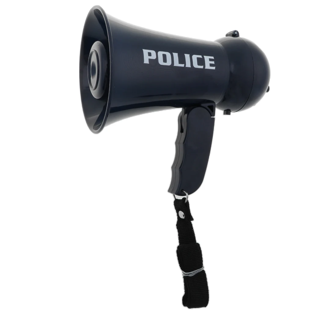 Toys Police Megaphone w/ Siren Sounds for Policeman Costume Dress Up - Boy Detective Officer Role Play Game