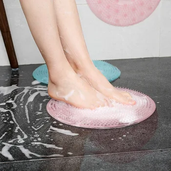 

Silicone Bath Shower Back Brush Massager Suction Cup Slippers Bath Foot Brush Dead Skin Remover Wash Anti-skid Pad Legs Shower