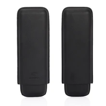 COHIBA натуральная кожа классический 2 трубки портсигар дорожный несессер хьюмидор для сигар портативные чехлы для мужчин с подарочной коробкой