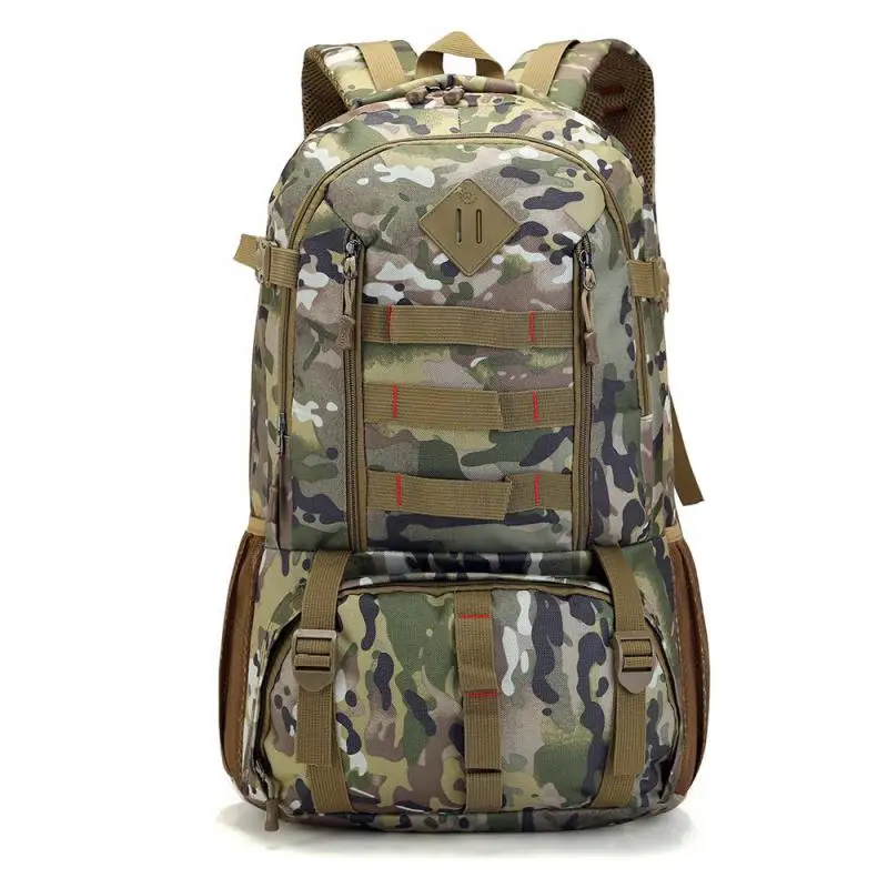 Large Waterproof Camo Military Tactical Backpack Mountaineer Hiking