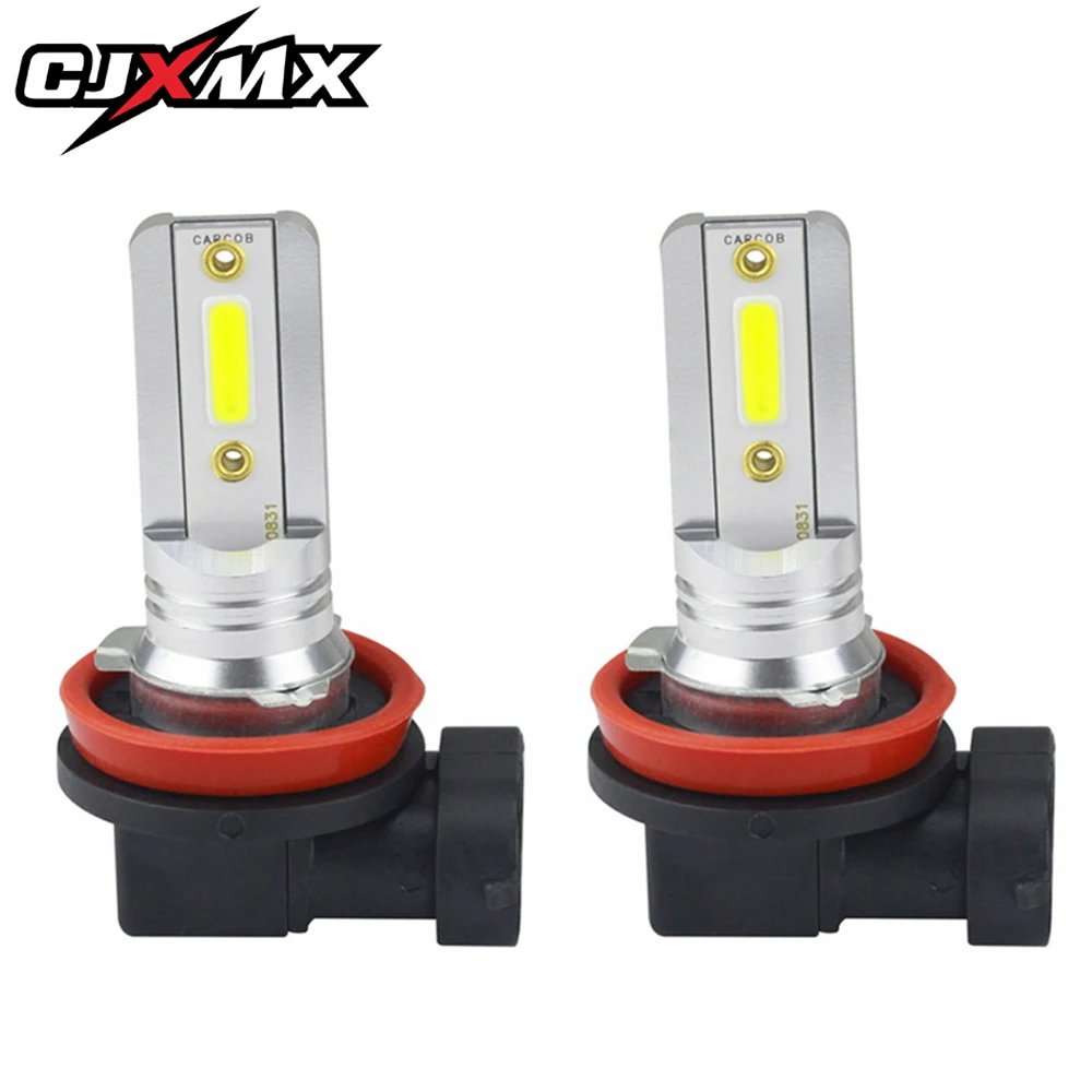 

CJXMX 2Pcs H7 LED Bulb H11 HB3 HB4 9005 9006 LED Car Fog Light 1500LM COB 6000K White Auto Fog Lamp 12V led H7 Automobile Light