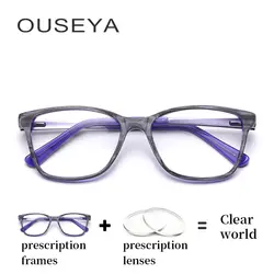Ацетат Для женщин очки с диоптриями древесины негабаритных Винтаж прозрачный переход асферические линзы очки для чтения # F8909