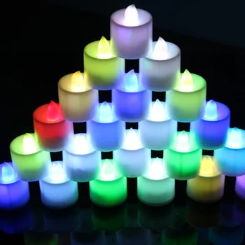 

7 Color LED Changing Electronic Flameless Candle Lamp Home Party Decor DC156