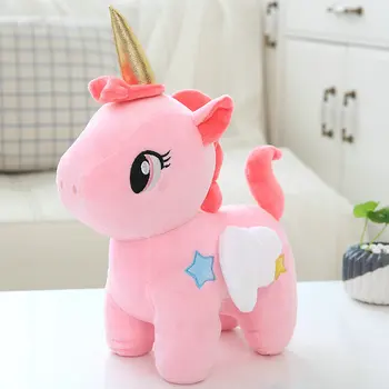 

20cm Cute Simulation unicorn Plush Animals Stuffed Plush Pillow Cushion horse Toys Decoration Birthday Gifts Kids Toys