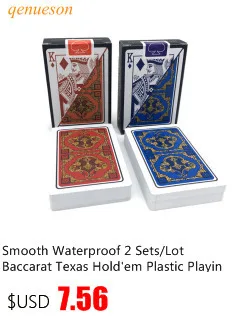 New Hot 2 Sets/Lot Texas Holdem Plastic playing card game poker cards Waterproof and dull polish poker star Board games qenueson