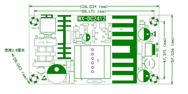 AC 110V 220V к DC 12V 8A 100W переключатель питания