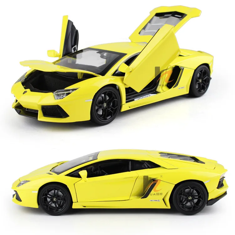 1:18 Aventador LP700-4 литье под давлением модель автомобиля коллекция игрушек - Цвет: yellow