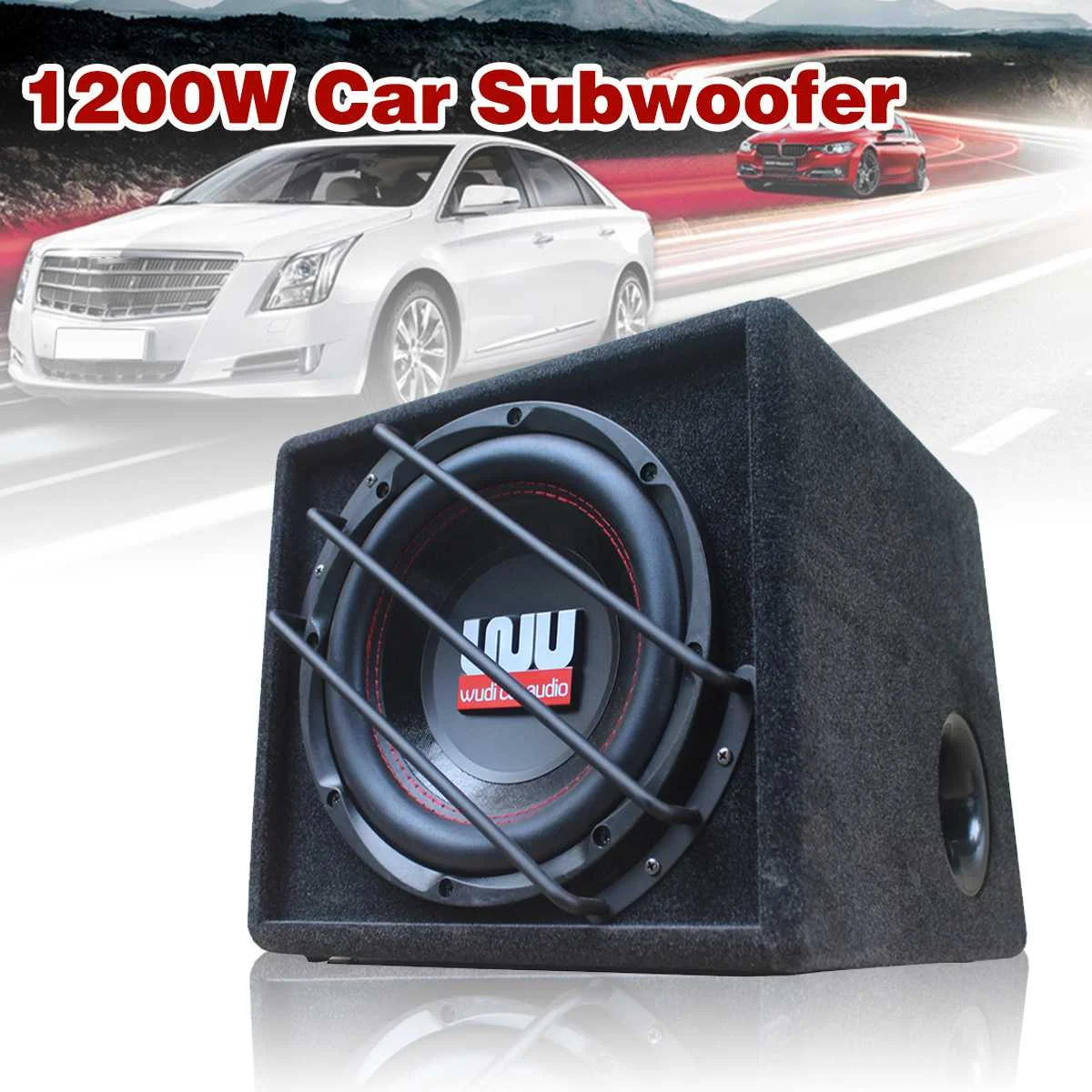 10 inch 1200w car subwoofer Strong Subwoofer Auto Super Bass Car Audio Speaker active Woofer Built-in Amplifer Car Speaker