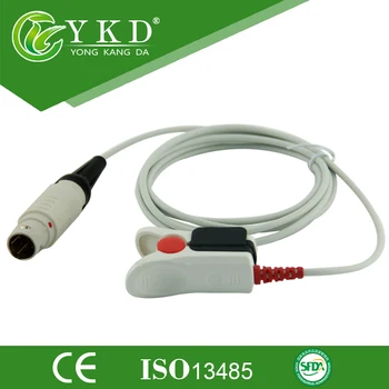 

Medical Cable Drager Adult finger Clip Spo2 sensor,Direct Reusable 8Pin spo2 probe
