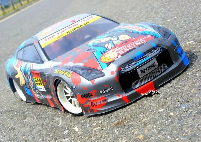 S037 GTR 1/10 1:10 пвх окрашены тела Shell для rc хобби Гоночная машина 2 шт./лот Бесплатная