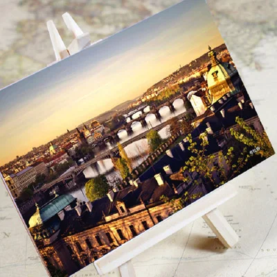 6 шт в одном, открытка, очарование туристический город, Рождественская открытка s поздравление День рождения открытки сообщения Париж Венеция Дубай, Гонконг, Лондон - Цвет: Prague