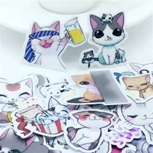 40 шт. Мультяшные наклейки с изображением сказочного кота kawaii для телефона, автомобиля, ноутбука, велосипеда, ноутбука, рюкзака, детских игрушек, наклейки для скрапбукинга