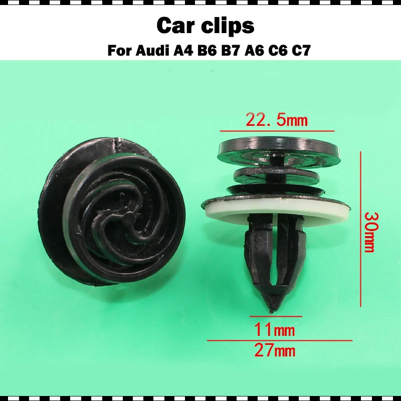 AUDI A4 DOOR CARD TRIM PANEL CLIPS FRONT INTERIOR PLASTIC X 20