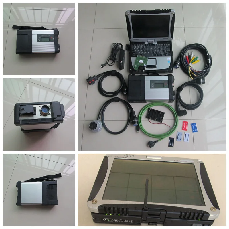 

top mb sd c5 star diagnosis + 2017.07v newest software 250gb hdd with laptop cf-19 (4g) diagnosis PC works on 12v& 24v