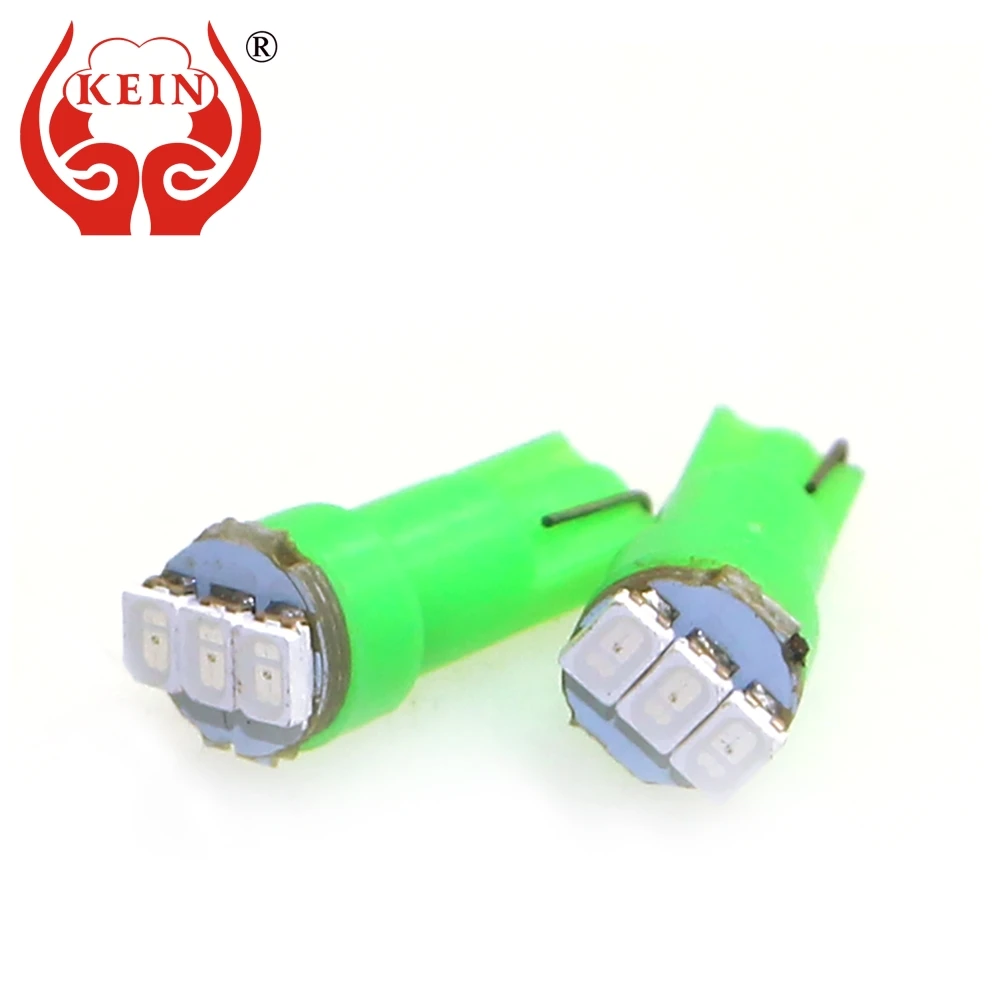 

KEIN 10pcs T5 LED w3w Bulb car led t5 Dashboard Warning 3020 3smd Indicator Instrument Dash Board Vehicle Signal Lamp 12V green