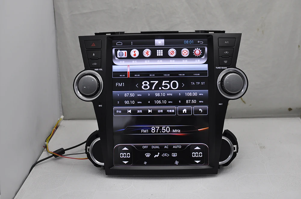 Best Aoluoya RAM 2GB  Android 6.0 CAR DVD PLAYER For Toyota Highlander 2009-2012 2013 2014 Radio GPS navigation multimedia WIFI 3G 2