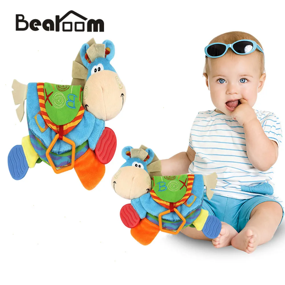 

Bearoom Baby Toys Cute Cloth Book Early Learning Educational Teether Toy For Baby Soft Baby Rattles Mobiles Animal Book As Gift