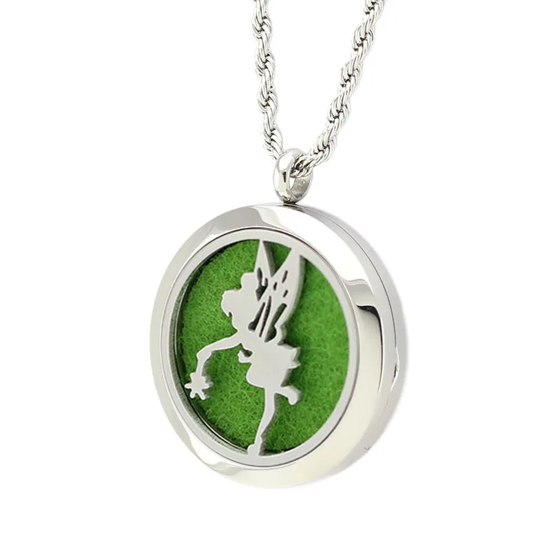 

30mm Little Fairy Aromatherapy Diffuser Locket Magnetic Essential Oils Perfume Locket Pendant 10pcs