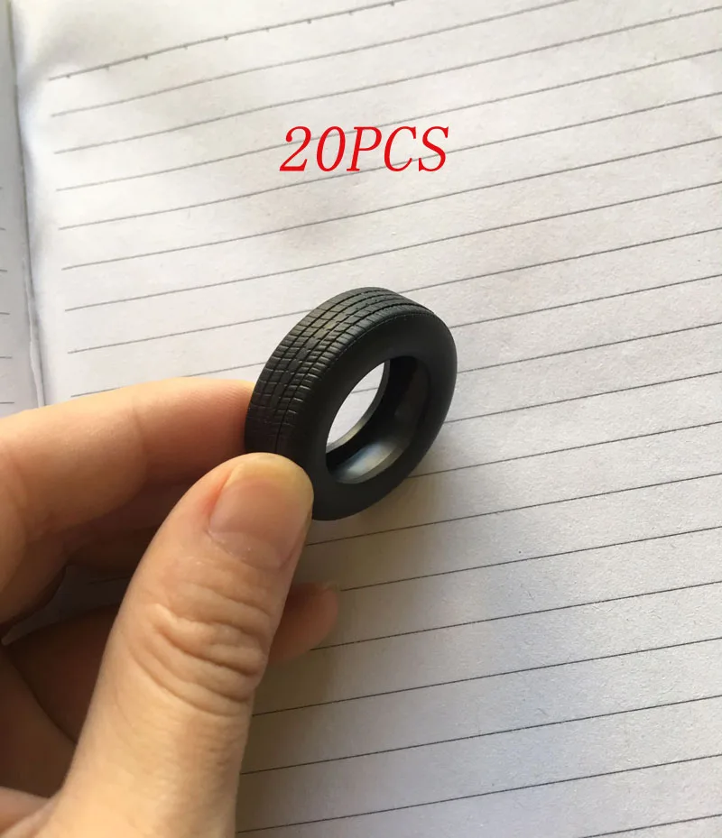 

20PCS 12x35mm Anti-collision Tire Thickened Mini Tyres Bumping Post Wheels Spare Parts for Simulated Boat Model Accessories