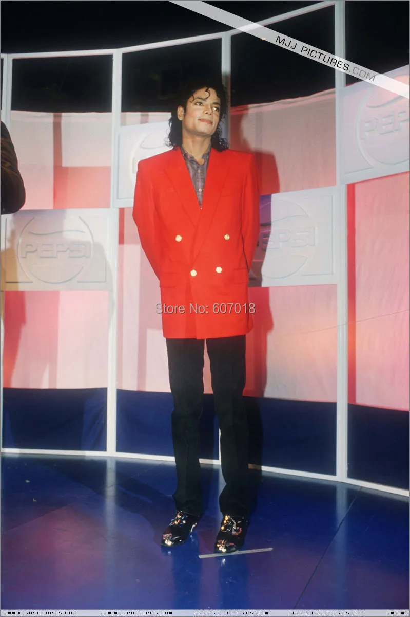 Rare Mj Michael Award Red Blazer Suit Skinny Black Pants Exactly Same Full Set - Suits - AliExpress