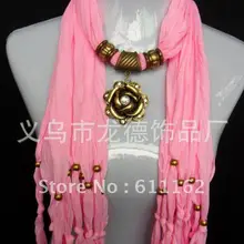 Украшает статью шарф оптом сплава кулон шарф кулон Роза профессиональные шарф 24 шт