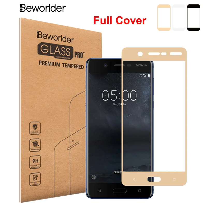 Закаленное стекло beworld для Nokia 5 1 6 2018 защита экрана полное покрытие 7 plus защитная