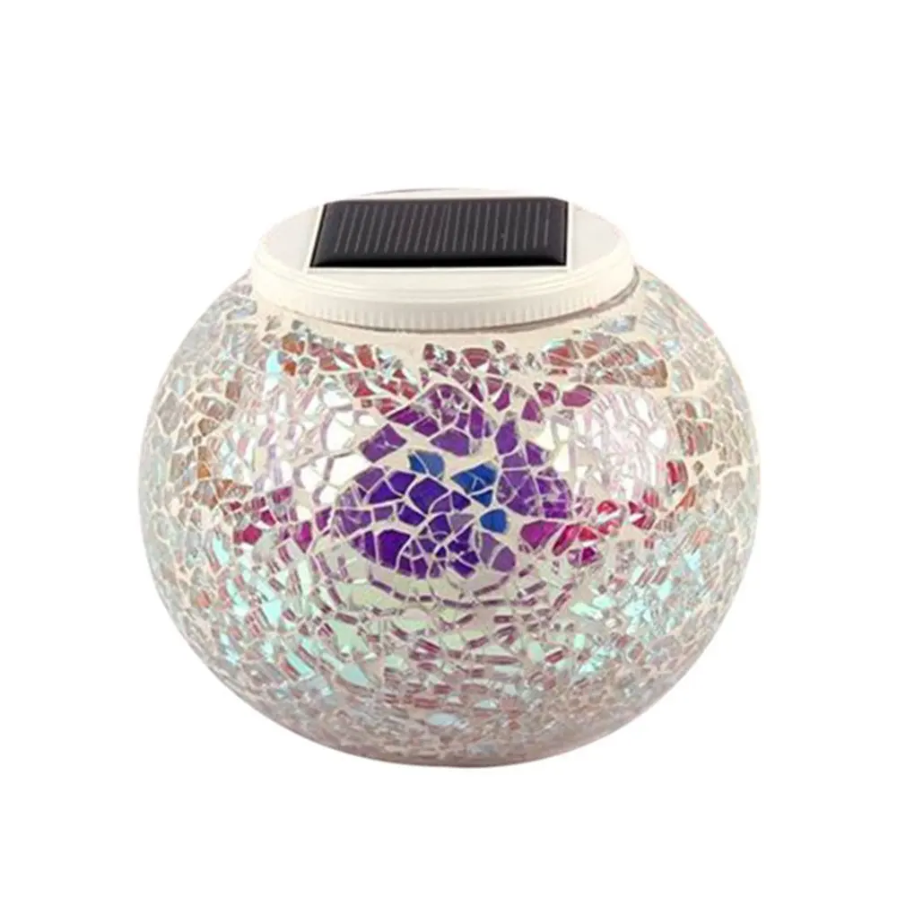 Solar Powered Mosaic Glass Ball Light 33