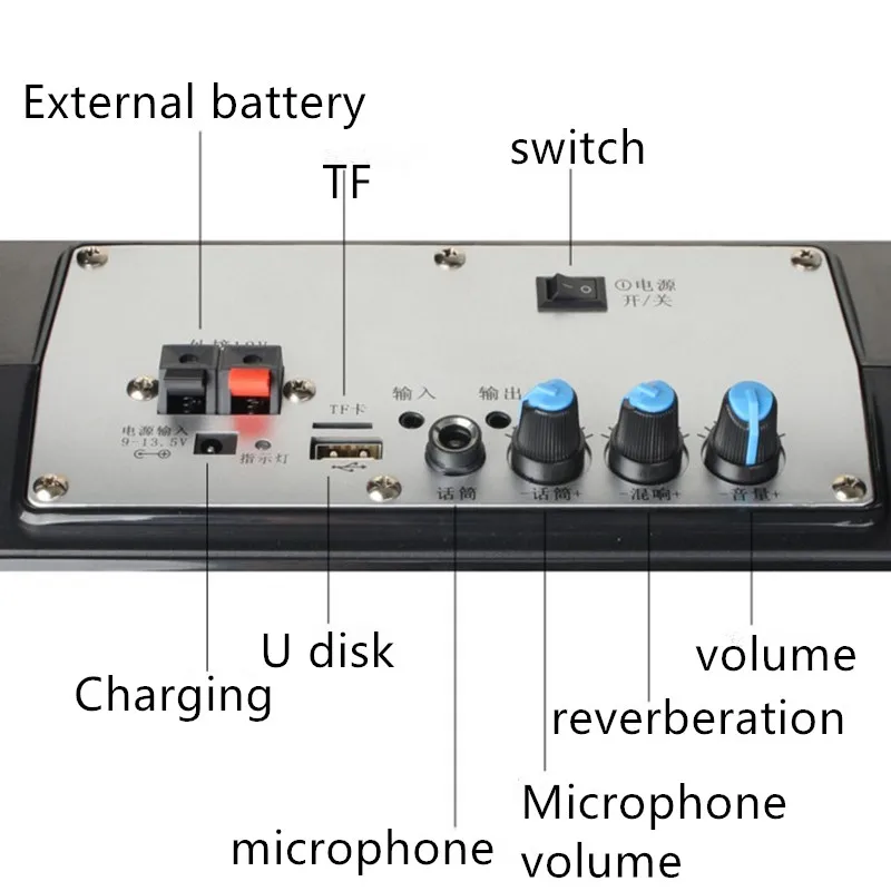 Новый двойной динамик s мощный bluetooth видеоплеер 14 дюймов HD экран MP3 MP4 караоке
