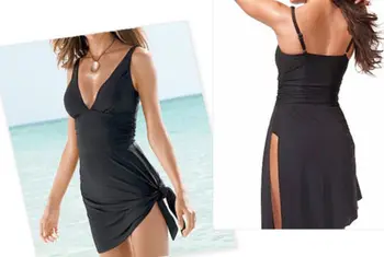 

2017 Sexy Lady Women Bandage One-Piece Swimewear Solid Padded Bra Swimsuit Larger Bather New Style Plain Clothes&Swimwear 2 in 1