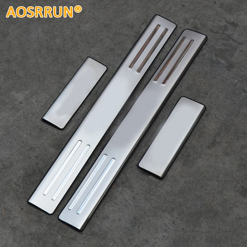 

AOSRRUN Car accessories Stainless Steel Side Door Scuff Plate Door Sill Trim Fit For Ford Kuga Escape 2012 2013 2014 2015