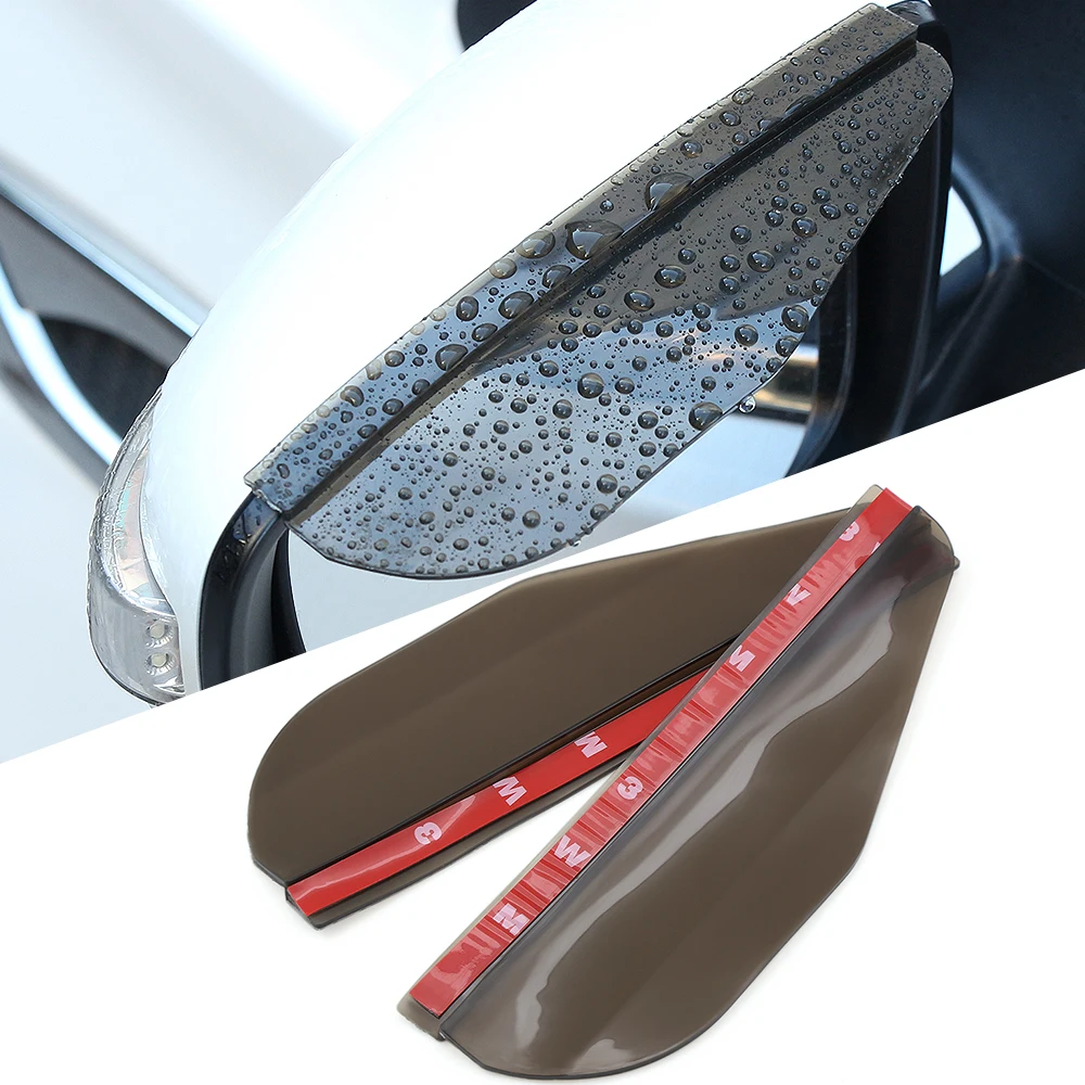 2 pcs Car Styling PVC Rear View Mirror Sticker Rain Eyebrow for skoda octavia a5 kia ceed ford focus 3 opel astra h lada | Автомобили и