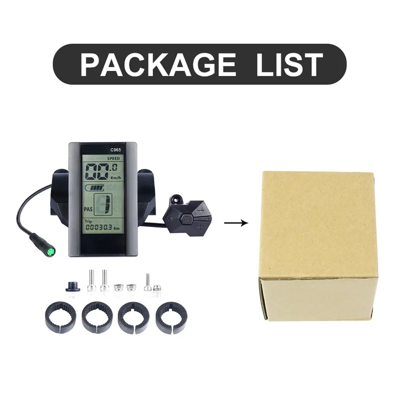 Clearance BLUENERGY C965 Display Bafang Mid Drive Motor Electric Bike Kit For BBS01B BBS02B BBSHD Mid Motor 4