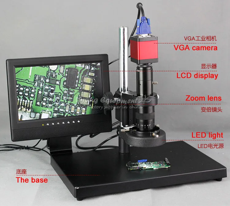 Профессиональный дизайн L130-A цифровой электронный видео микроскоп ПЗС для промышленного и производства ремонта