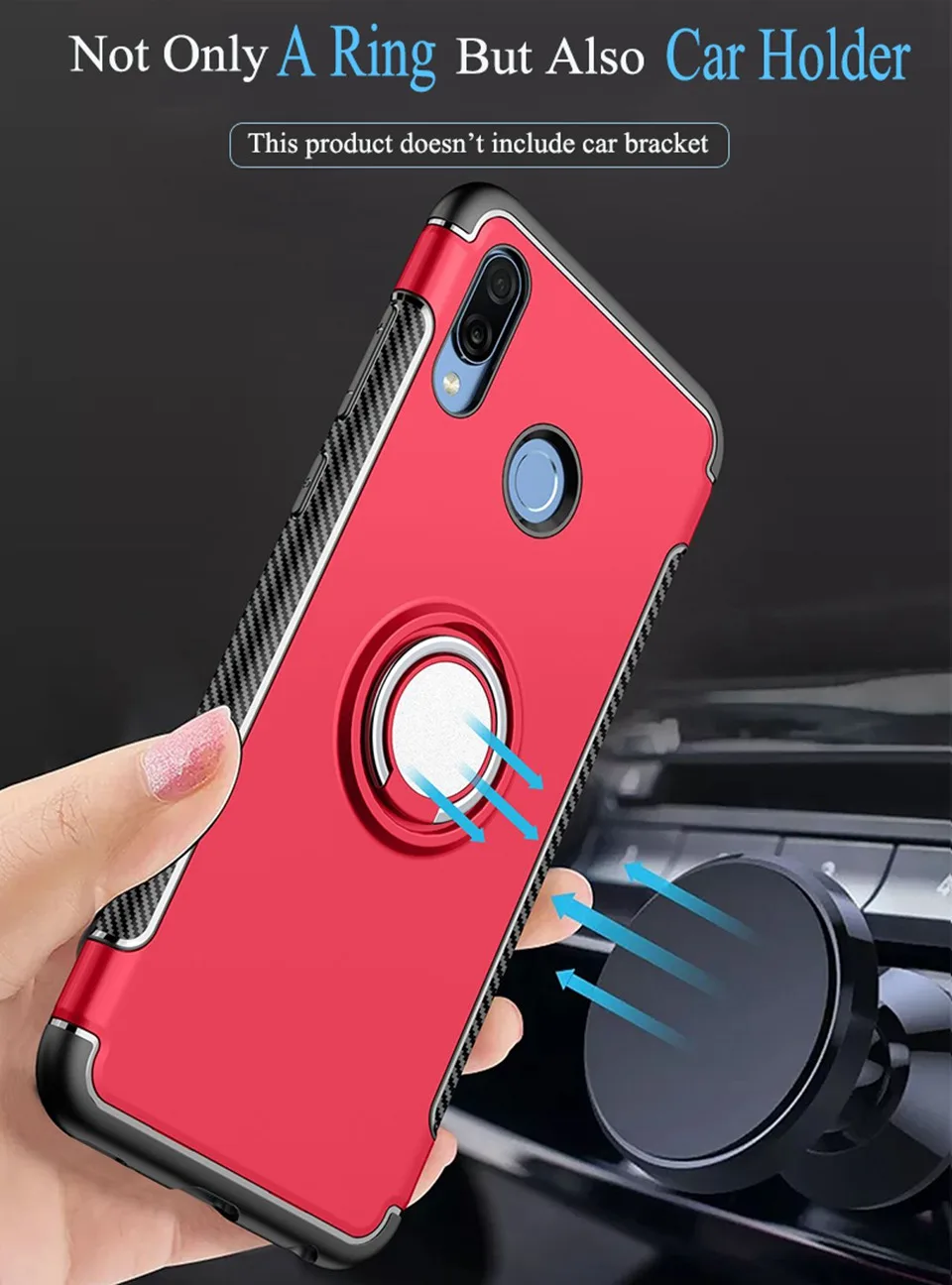 Ring Case for Huawei Nova 3 3i 2 2S 2i Case Mate 10 Coque Magnetic Nova3 Cover for Huawei P20 Pro Honor 10 9 8 7X P10 Lite Case (10)