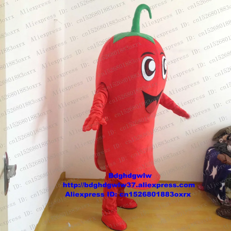 Красный горячий перец чили Capsicum костюм талисмана для взрослых, Герой мультфильма наряд компании Kick-off фестиваль культуры zx1261