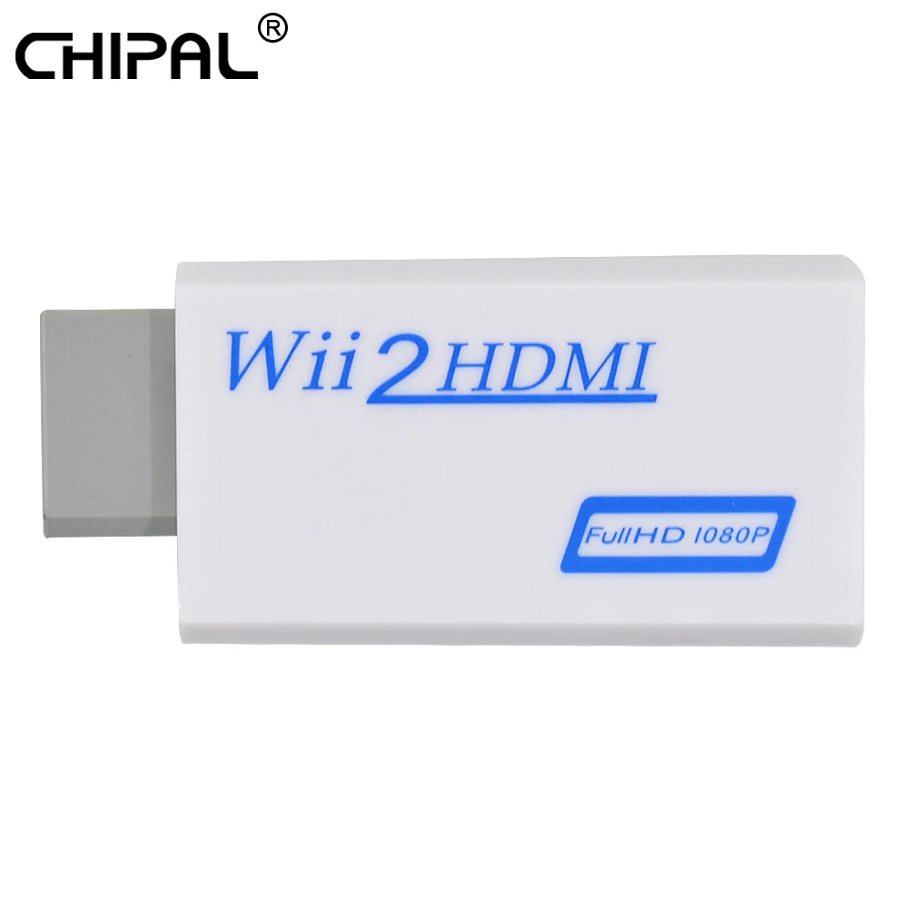 

CHIPAL Wii2HDMI Adapter Full HD 720P 1080P For Wii to for HDMI Converter 3.5mm Audio Video Output for HDTV Monitor Display