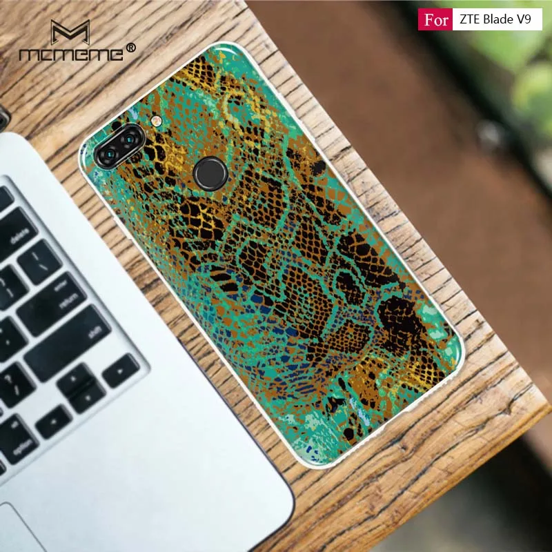 

For ZTE Blade V9 Case cover Soft TPU 3D Painting Leopard Pattern Serpentine back cover for ZTE Blade V9 case Fashion Fundas