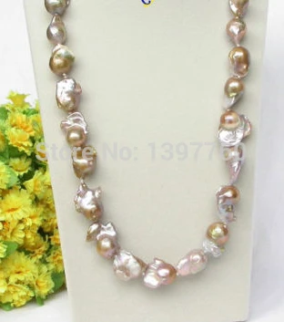 Miss charm Jew.86 natural purple Reborn keshi pearls necklace