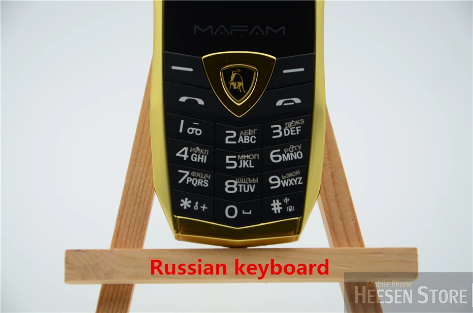 MAFAM A18 Русский Арабский испанский французский вибрации Роскошный металлический корпус автомобиля логотип dual sim gsm китайский мобильный телефон