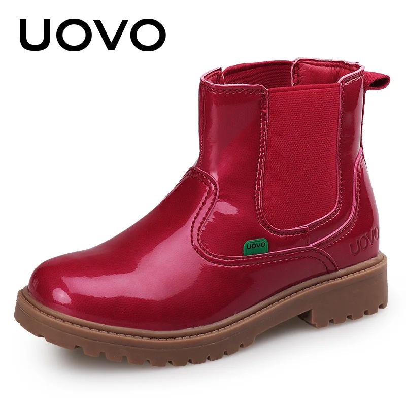 Zwart Rood Enkellaars Voor Jongens Meisjes Maat 28 37 Slip op Lente Herfst  Laarzen Waterdichte Regen Schoenen Kids Schoenen Outdoor Botas|Laarzen| -  AliExpress