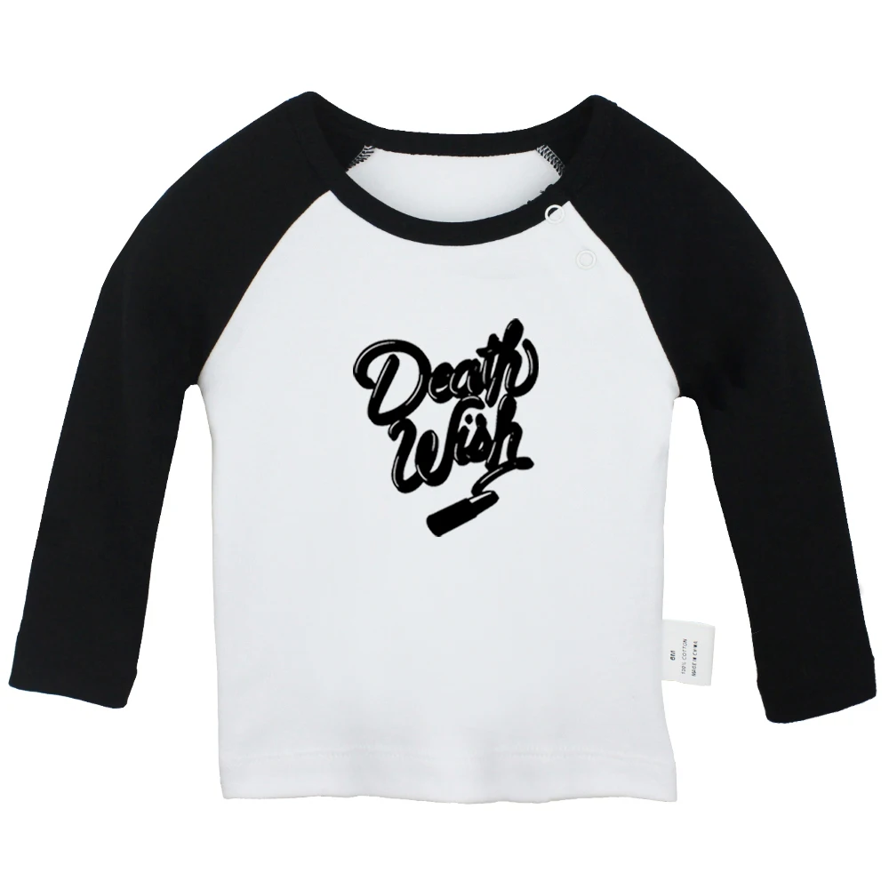 Футболка для новорожденных с надписью «Death wish Fly God's Work Our hands Inspiration quotes Still alive» футболка с длинными рукавами и графикой для малышей - Цвет: YdBabyYCB1447C