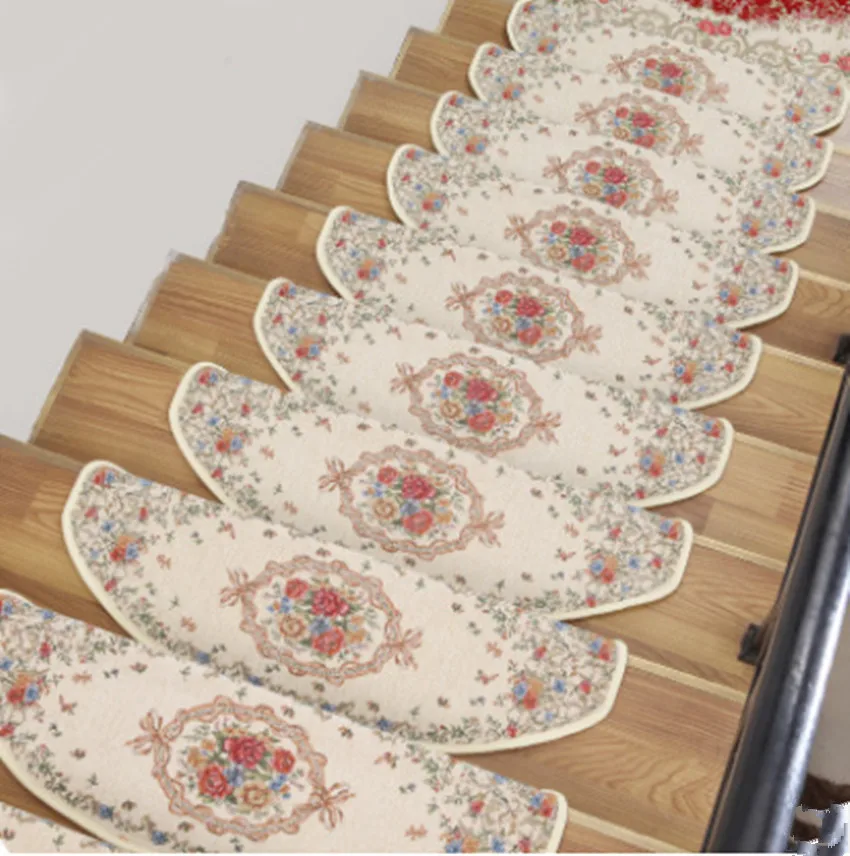 Набор ковров для лестниц из 13 предметов, Противоскользящие коврики для лестниц, коврик для лестницы 24X74 см, подходит для лестницы шириной 25 см - Цвет: E