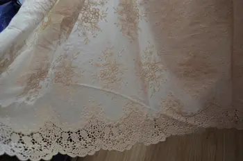 

5yards cotton eyelet lace fabric with retro floral pattern, cotton eyelet lace fabric, off white cotton embroidered lace