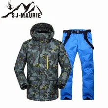 Ветроустойчивый Влагоустойчивый термический мужской зимний комплект со штанами лыжный и Сноубординг лыжный костюм мужские куртки