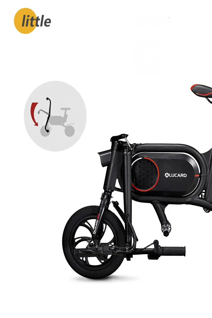 Perfect Electric bicycle foldable dual disc brake 12 inch mini portable adult electric car 0