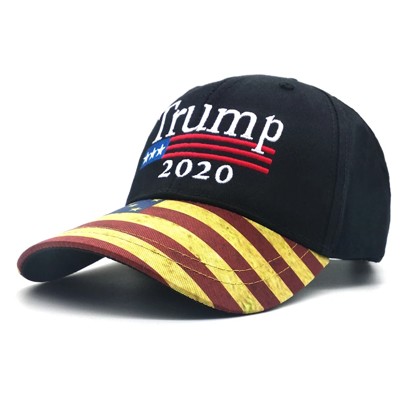 Новая Винтажная Кепка Trump 2020 бейсболка с флагом США мужская и женская вышивкой